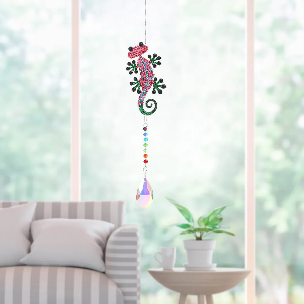 2x Crystal Wind Chimes Diamond Prisms Hanging Light Catcher Home Room Decor