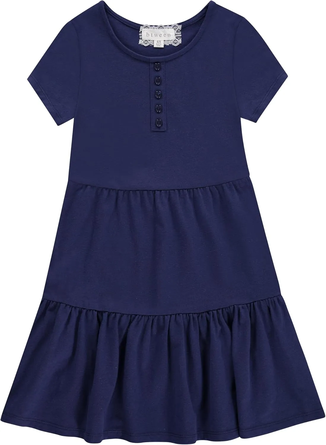 BTween 3 Piece Girls Summer Dress Set Short Sleeve Casual Skater Dresses