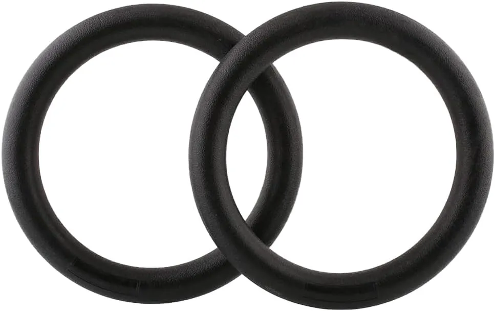 CLISPEED D Ring 2pcs Workout Ring Muscular Cross-Training Strength Bodybuilding Plastic Training Replacement Rings Gymnastic Bodyweight Black for Workouts Cross Gym Fitness