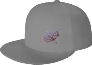 Compass Snapback Hats for Men Women Baseball Cap Flat Bill Brim Hat