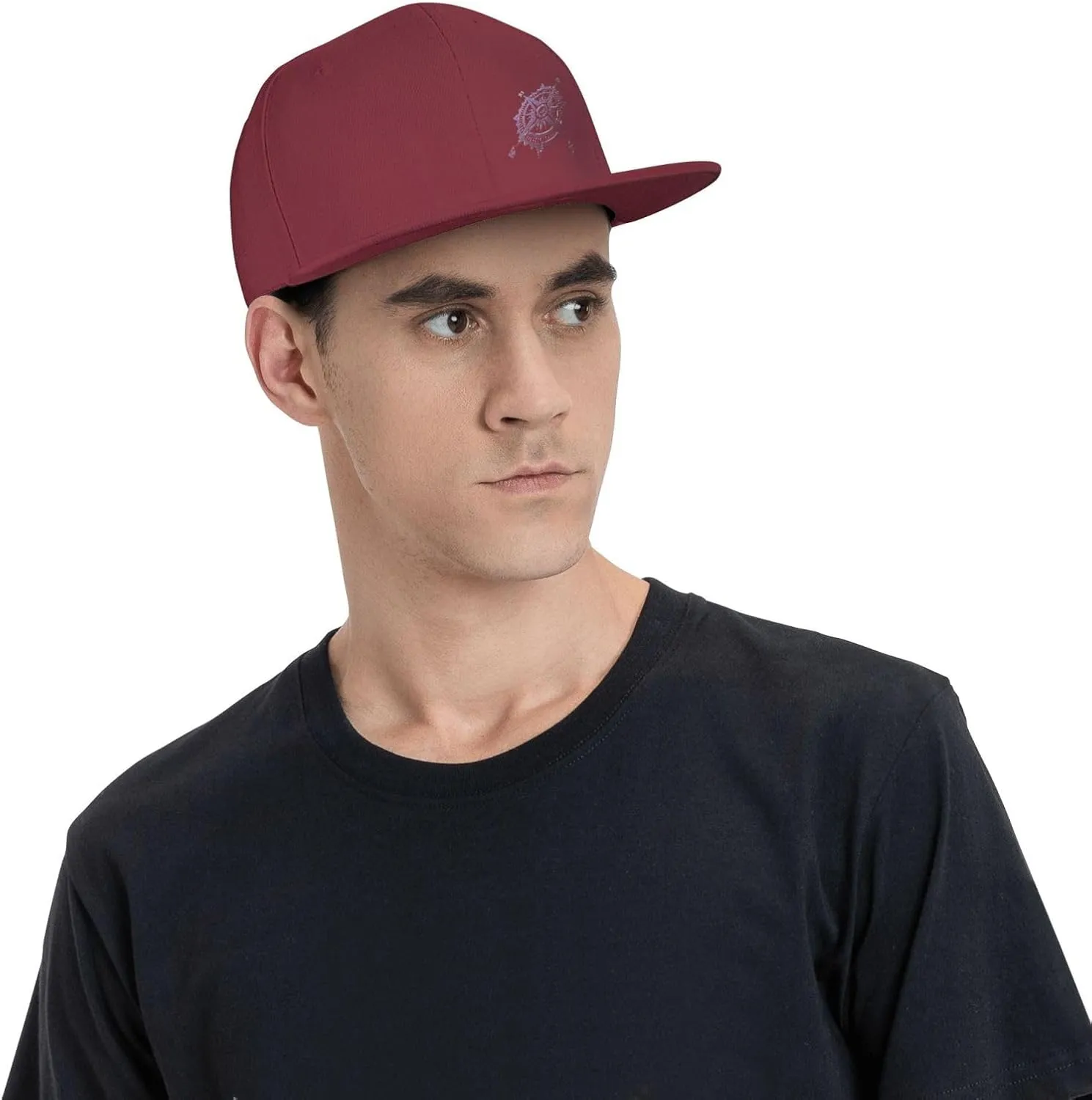 Compass Snapback Hats for Men Women Baseball Cap Flat Bill Brim Hat