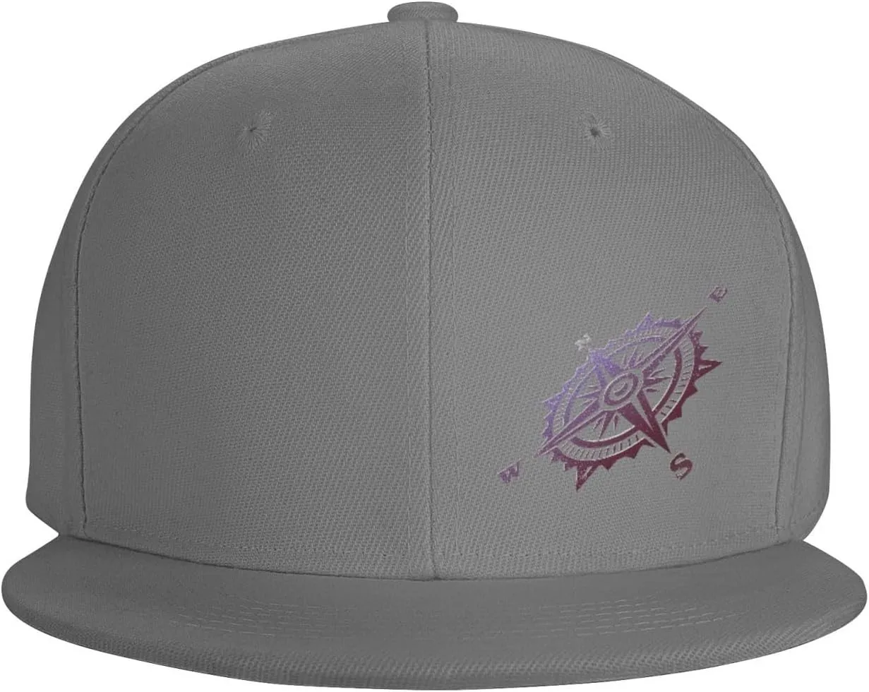 Compass Snapback Hats for Men Women Baseball Cap Flat Bill Brim Hat