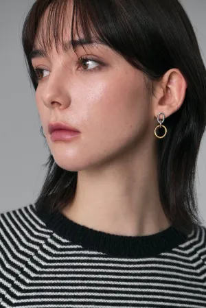 Double Link Earrings, Gold