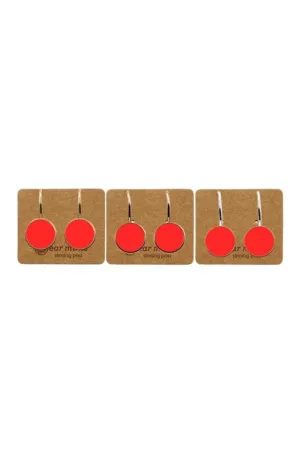 Ear Mints 9mm Enamel Hook | Orange/Silver