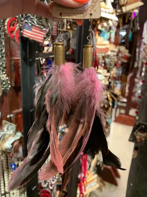Feather Art By Amy Earrings Pink Mix