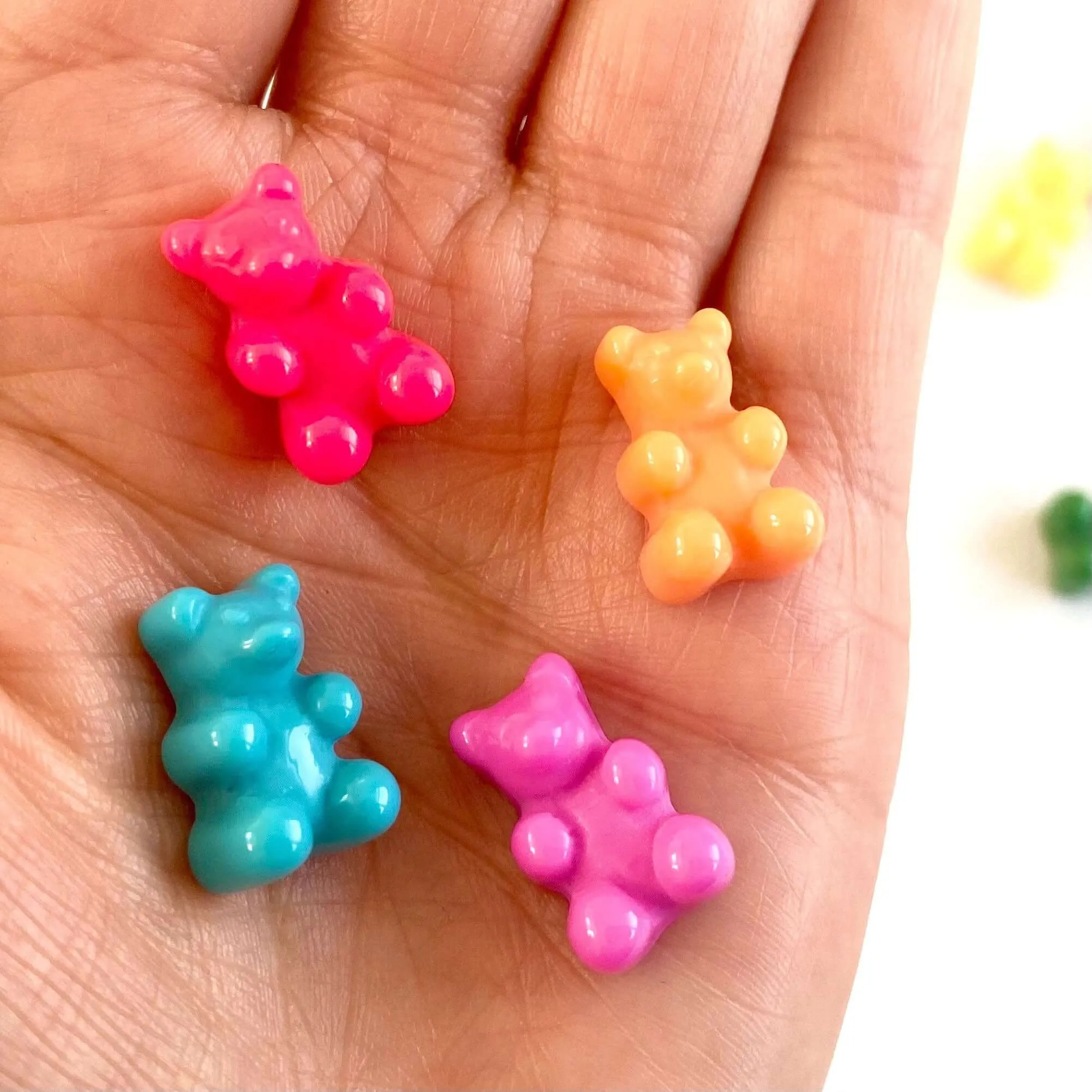 Gummy bear Pendants WITHOUT metal eyelet