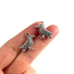 Halloween pendant Crow Raven Bird charm
