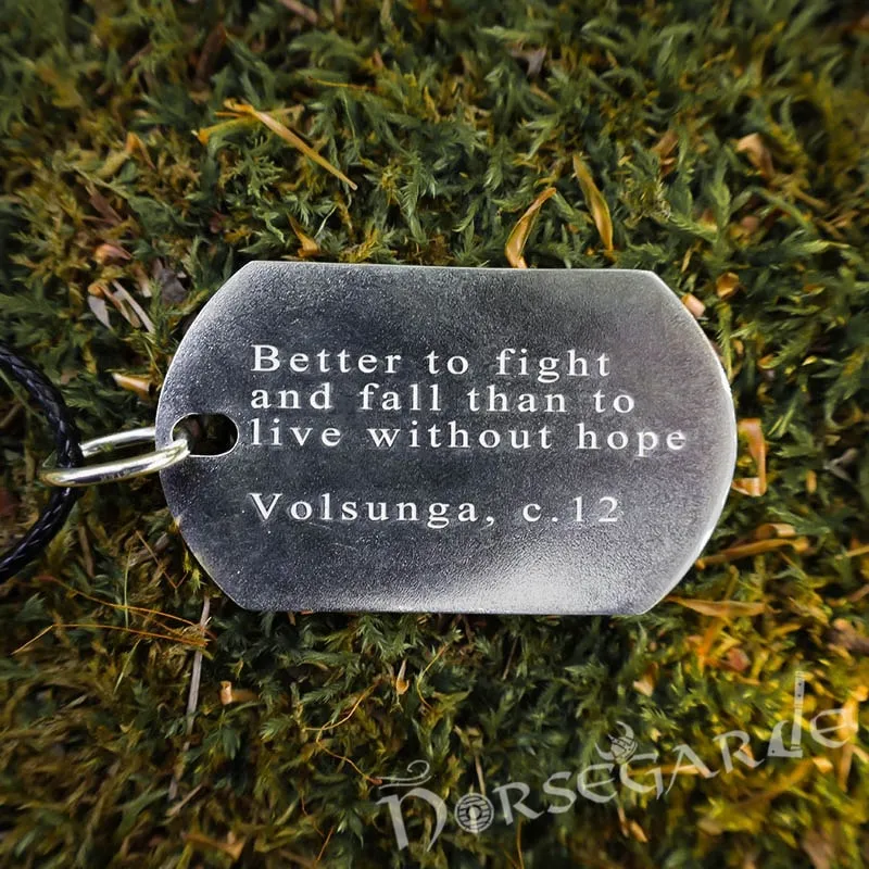Handcrafted Vegvisir Dog Tag - Sterling Silver