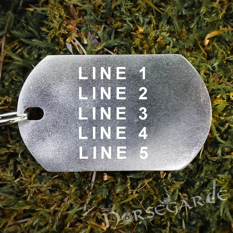 Handcrafted Vegvisir Dog Tag - Sterling Silver