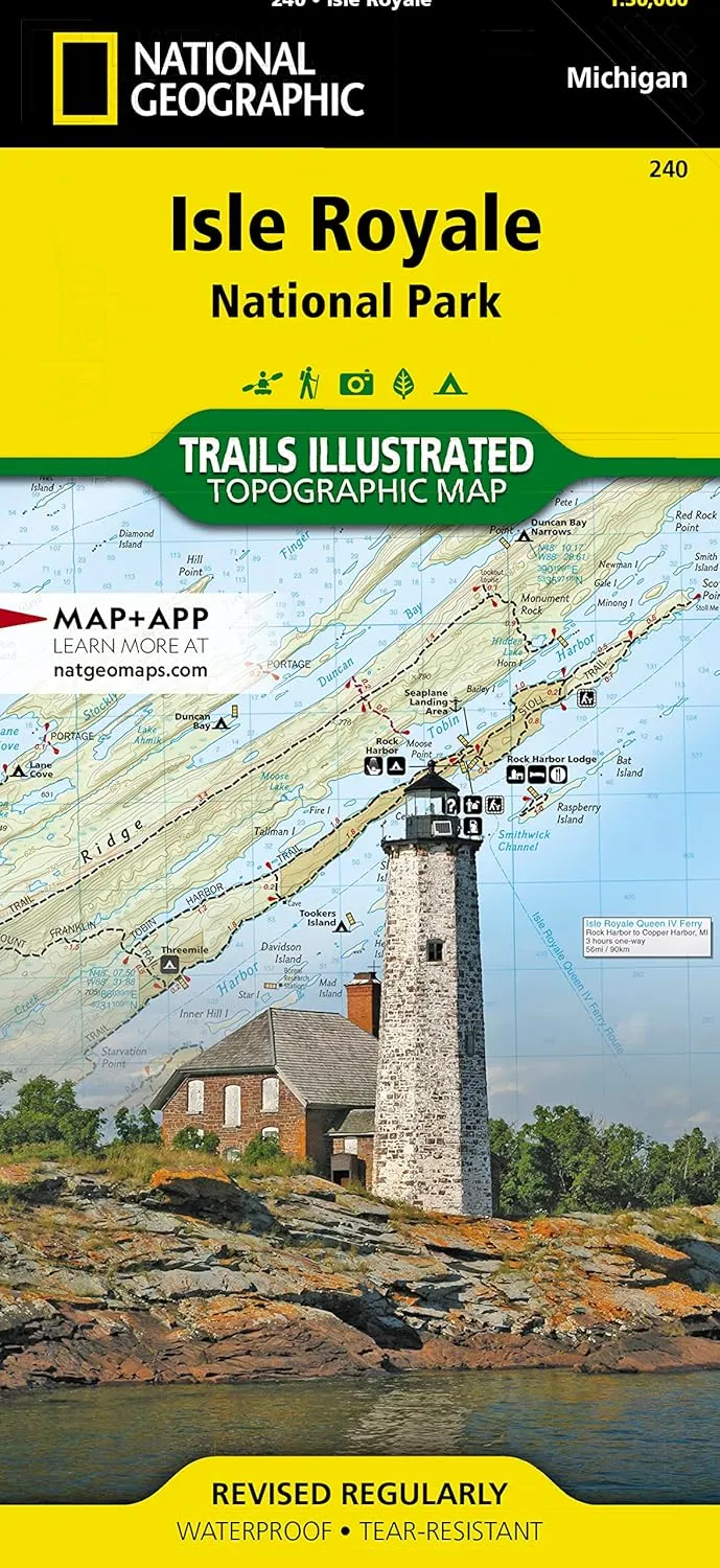 Isle Royale National Park Map (National Geographic Trails Illustrated Map, 240) Map  Folded Map, January 1, 2019