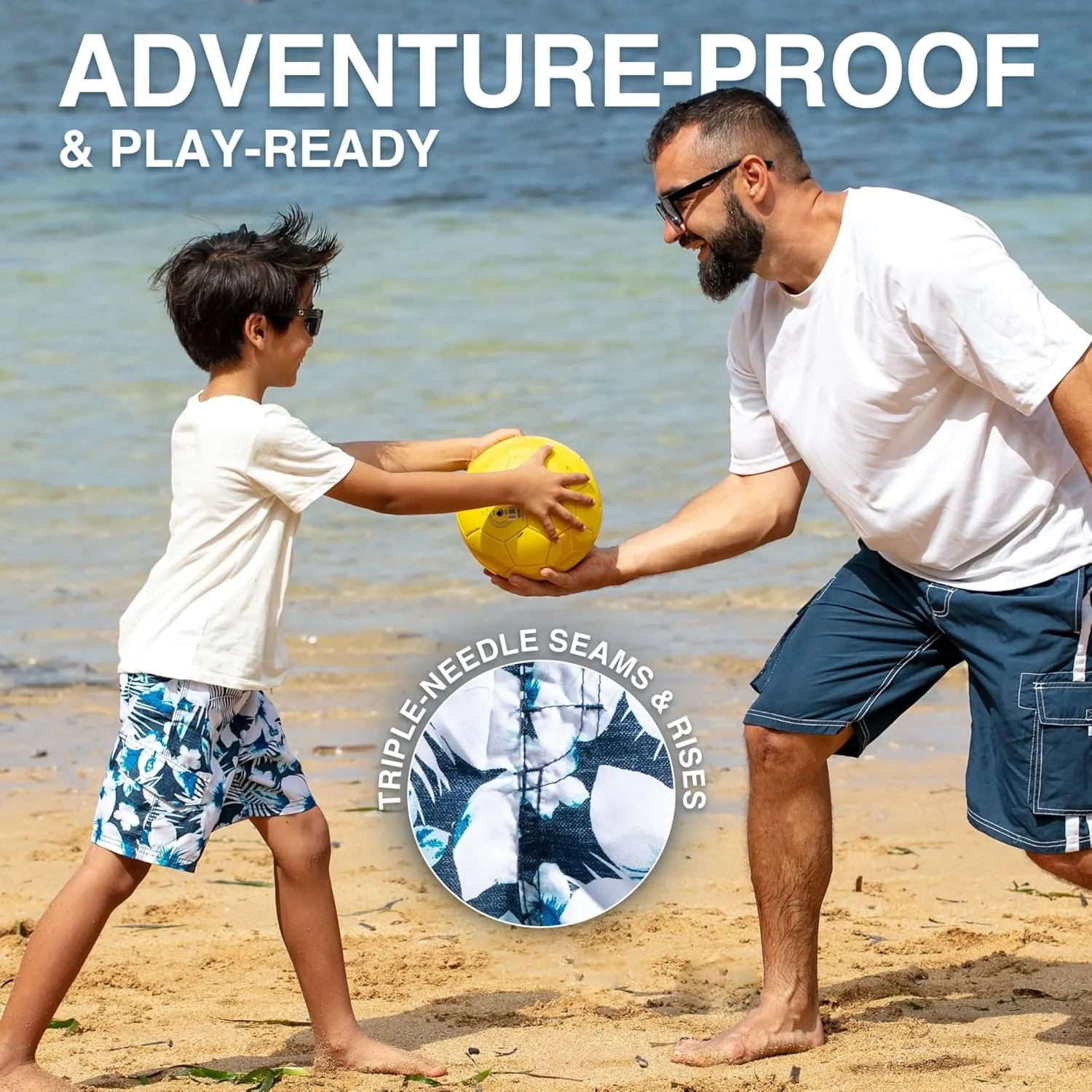 Kanu Surf Line Up Boys Swim Trunks with UPF 50  Sun Protection - Quick Dry Boys Swimsuit