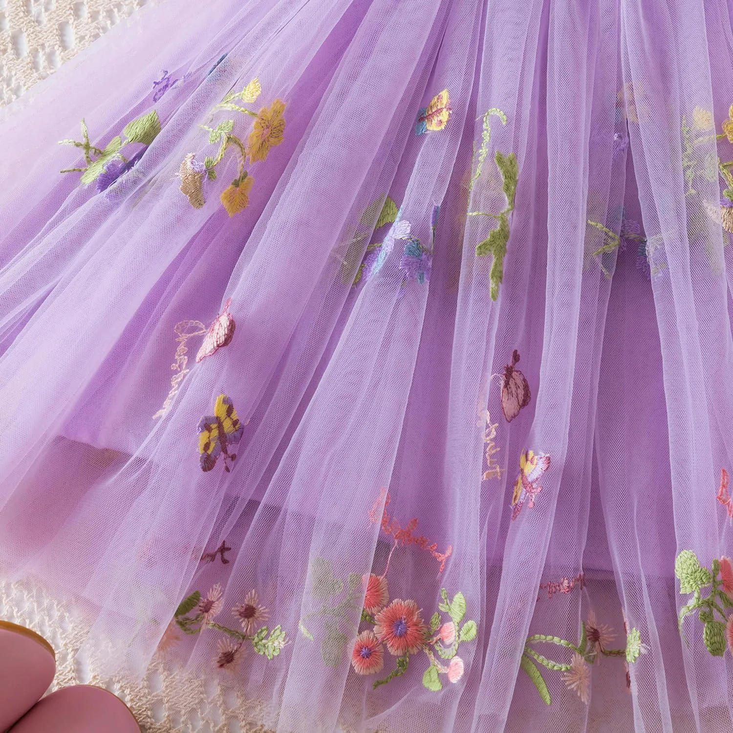 Nileafes Toddler Summer Dress Baby Girl Strap Floral A Line Dress Sleeveless Beach Butterfly Sundress for Toddler Girl