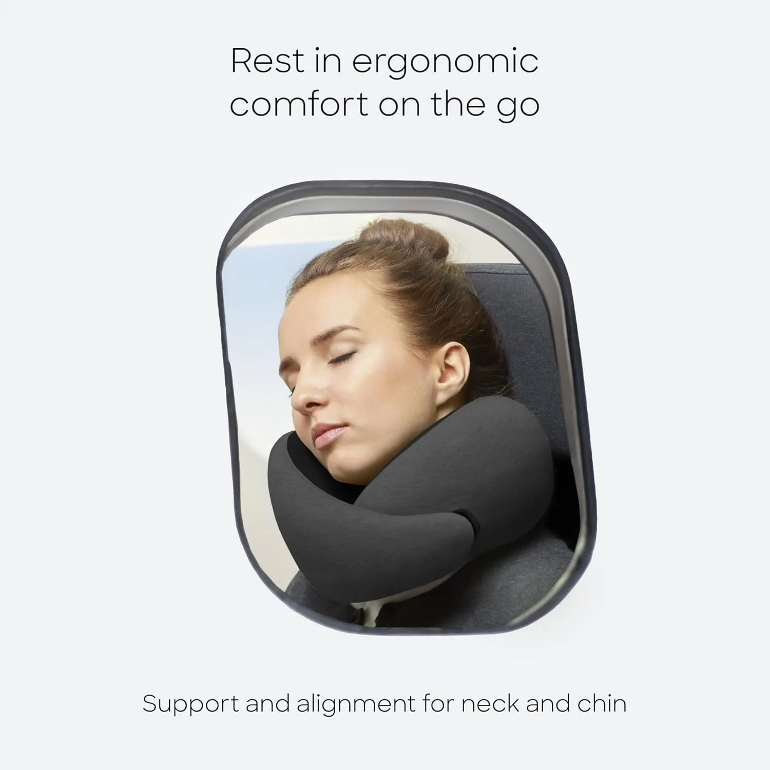 Ostrichpillow Go Neck Pillow, Travel Pillows for Airplanes, Premium Memory Foam Travel Pillow, 360 Ergonomic Design, Asymmetrical Sides, Travel Bag Included, Washable Modal Cover