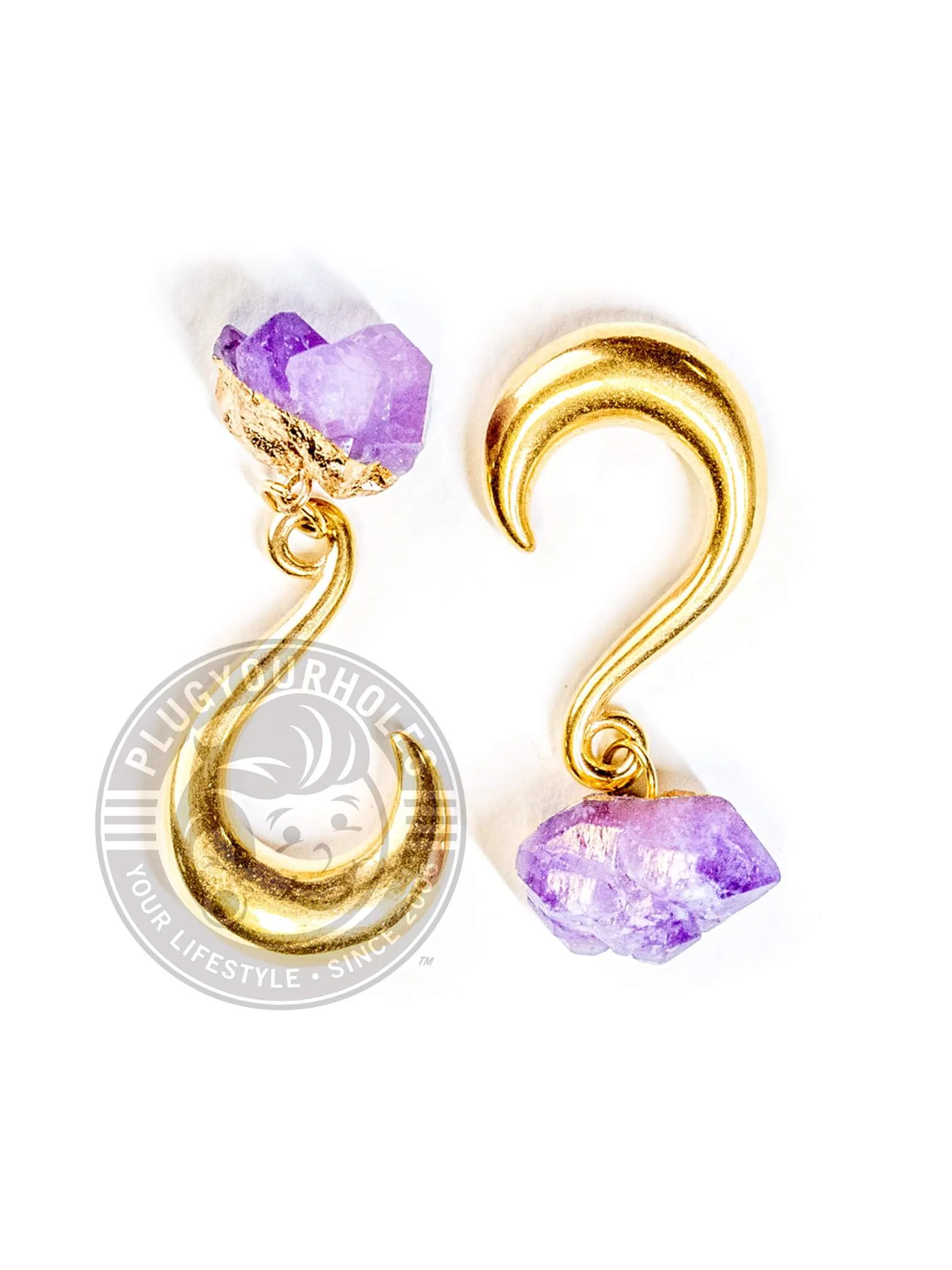 Purple Stone Gold Hook Hangers