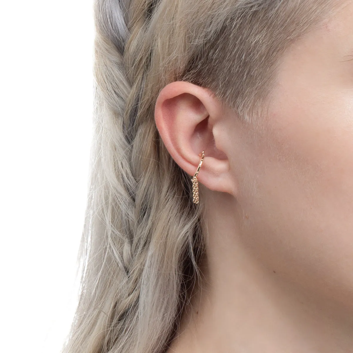 "Sea Anemone" Chain Ear Cuff