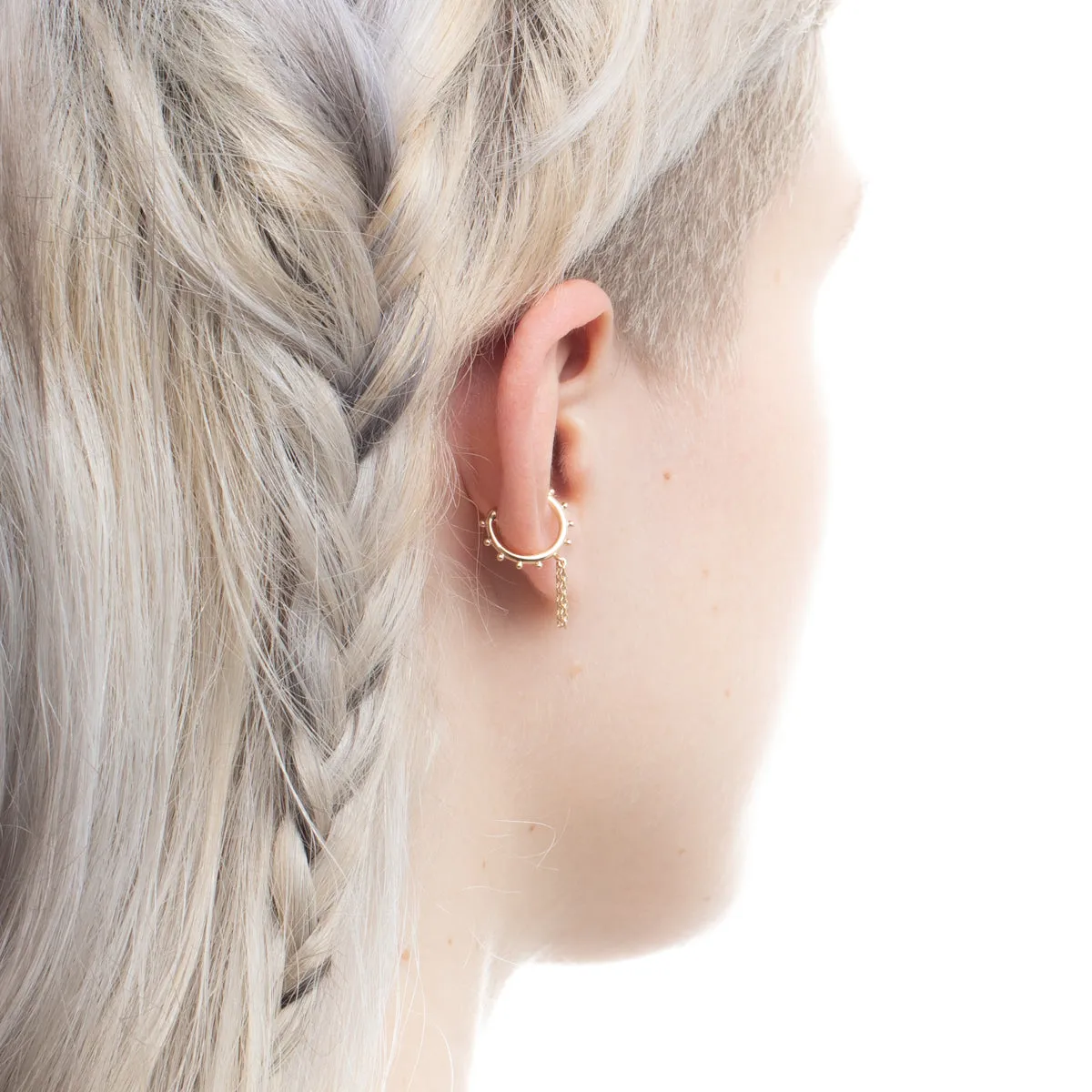 "Sea Anemone" Chain Ear Cuff