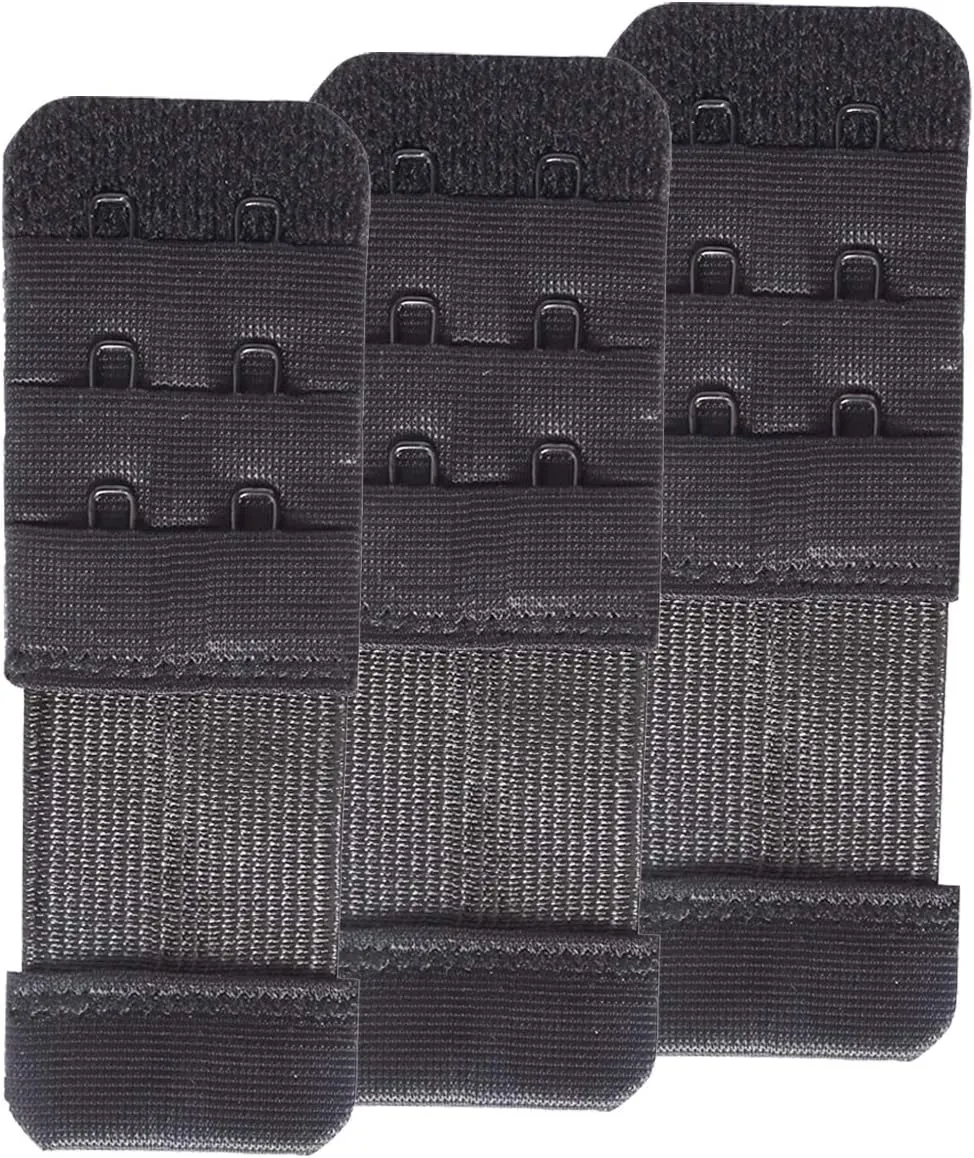 SAMGU Women's Bra Extenders 2 Hook / 3 Hook / 4 Hook / 5 Hook / 6 Hook, Soft Stretchy Back Bra Extension Strap