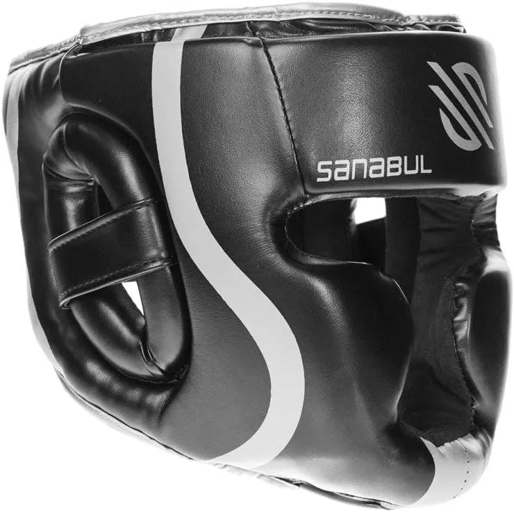 Sanabul Essential Boxing Headgear for Men & Women, Muay Thai MMA Headgear with Protective Padding, Full Face Coverage for Sparring Training