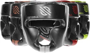 Sanabul Essential Boxing Headgear for Men & Women, Muay Thai MMA Headgear with Protective Padding, Full Face Coverage for Sparring Training
