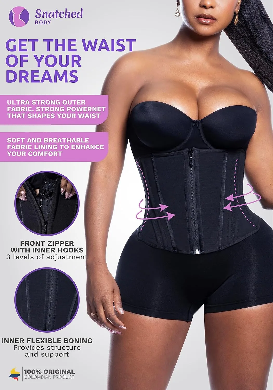 Snatched Body Waist Cincher Shapewear for Women Tummy Control Fajas Colombianas Reductoras | Cincher Trimmer Shaper