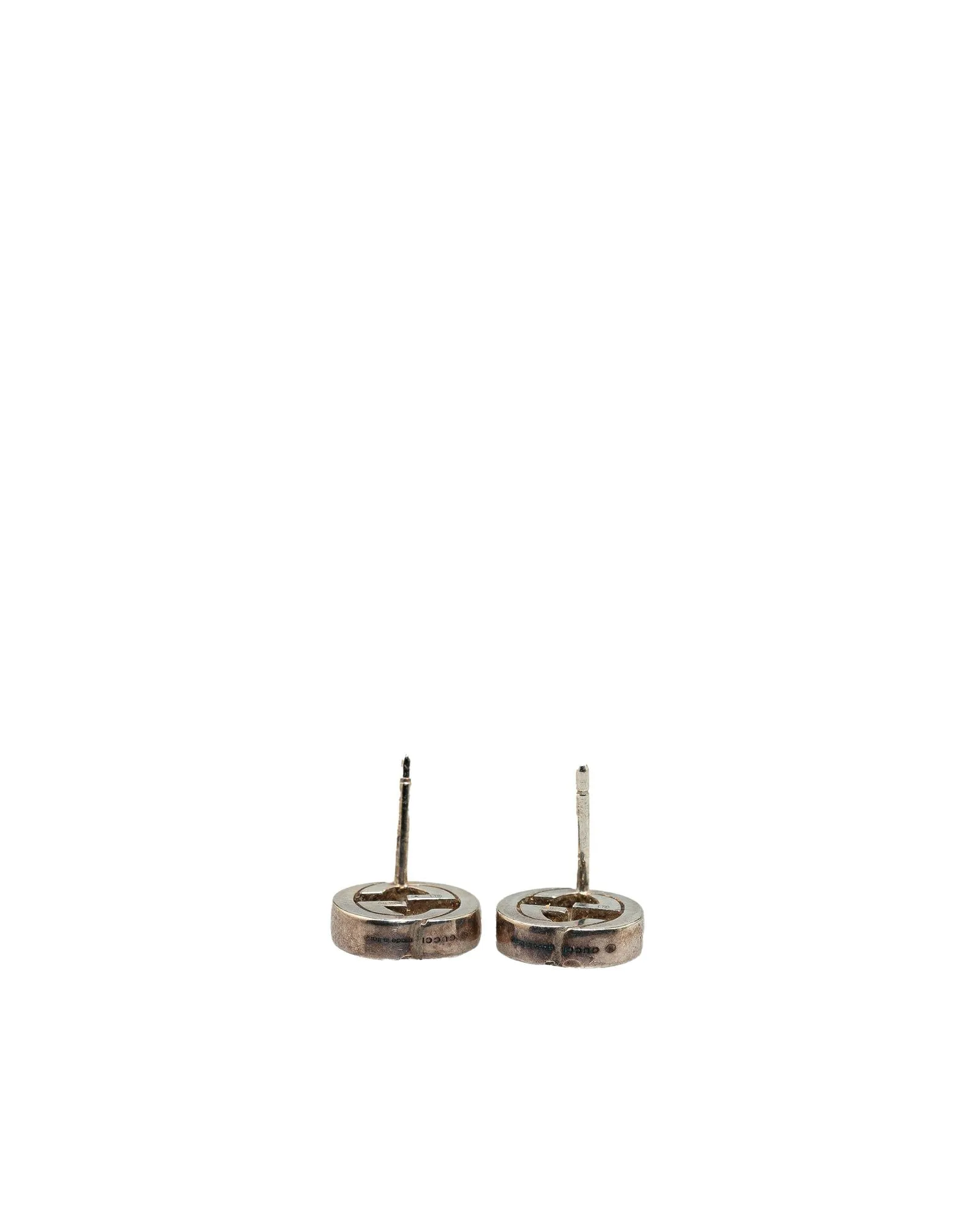Sterling Silver Interlocking G Push Back Earrings