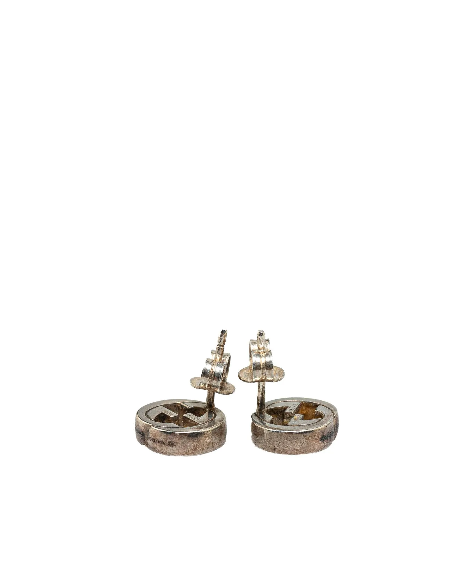 Sterling Silver Interlocking G Push Back Earrings