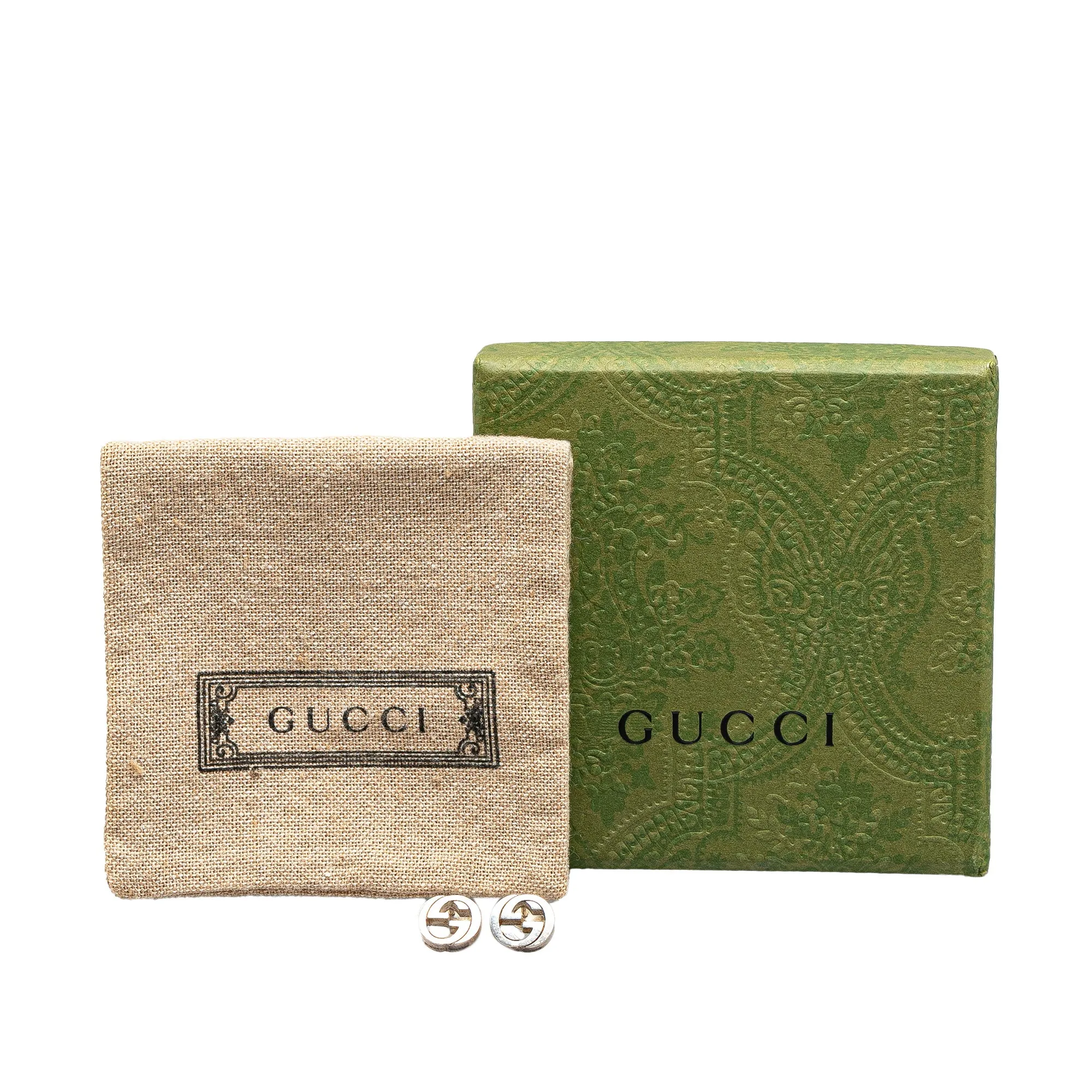 Sterling Silver Interlocking G Push Back Earrings