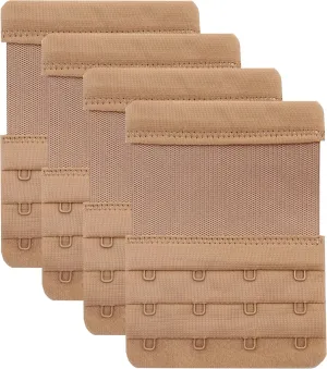 Tamlien 4 Hook Bra Extenders,Stretchy Soft and Comfortable Bra Strap Extender