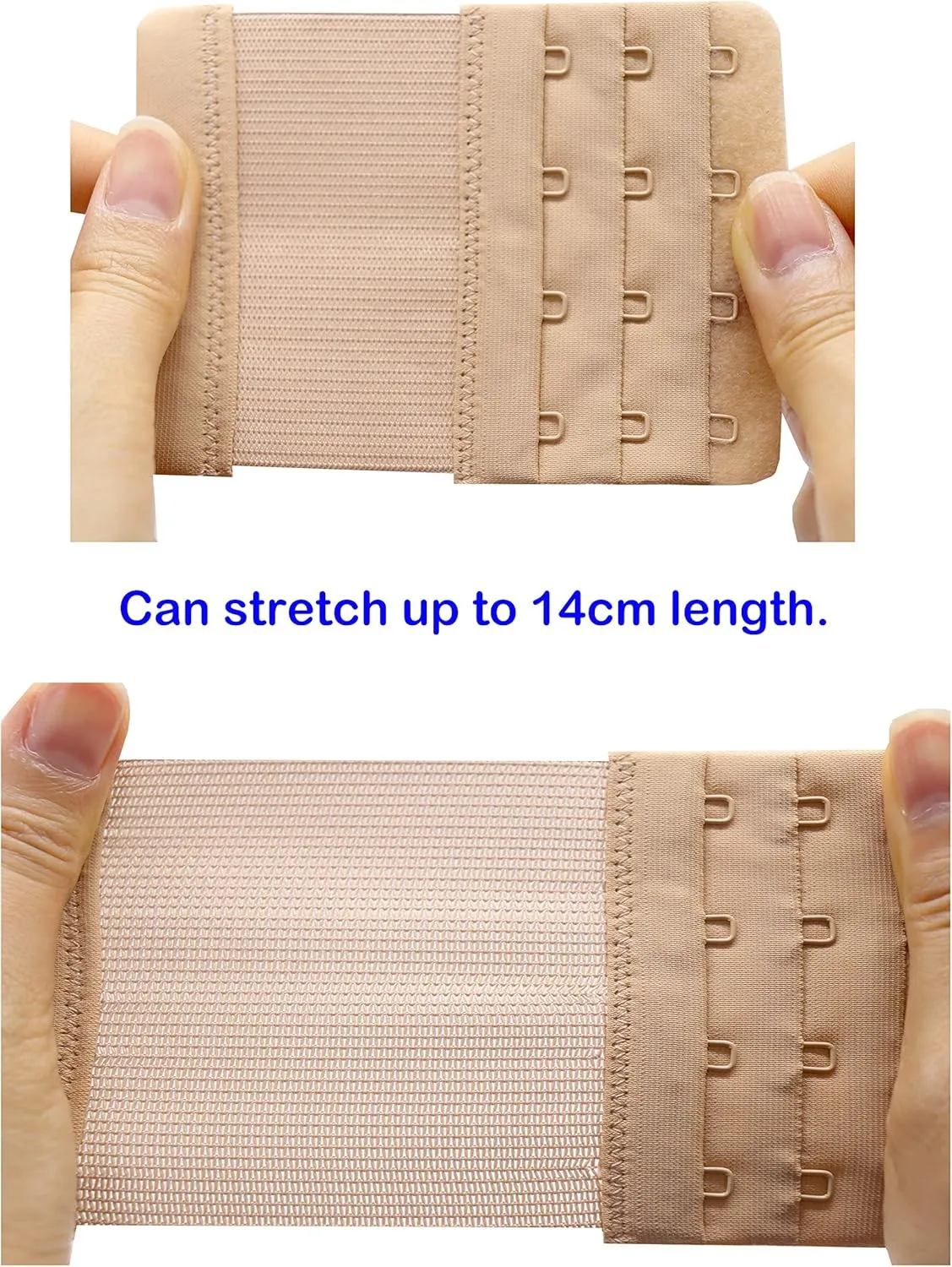 Tamlien 4 Hook Bra Extenders,Stretchy Soft and Comfortable Bra Strap Extender