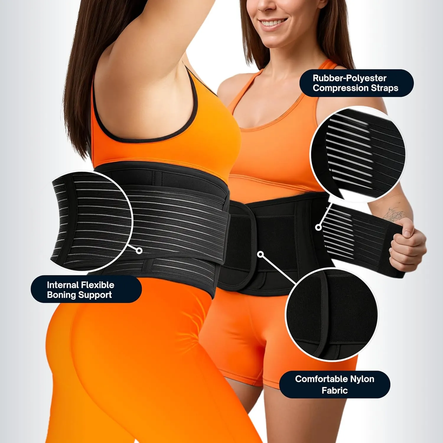 Waist Trainer for Women  Waist Cincher & Ab Belt|Tummy Control Body Shaper|Core Compression & Back Support