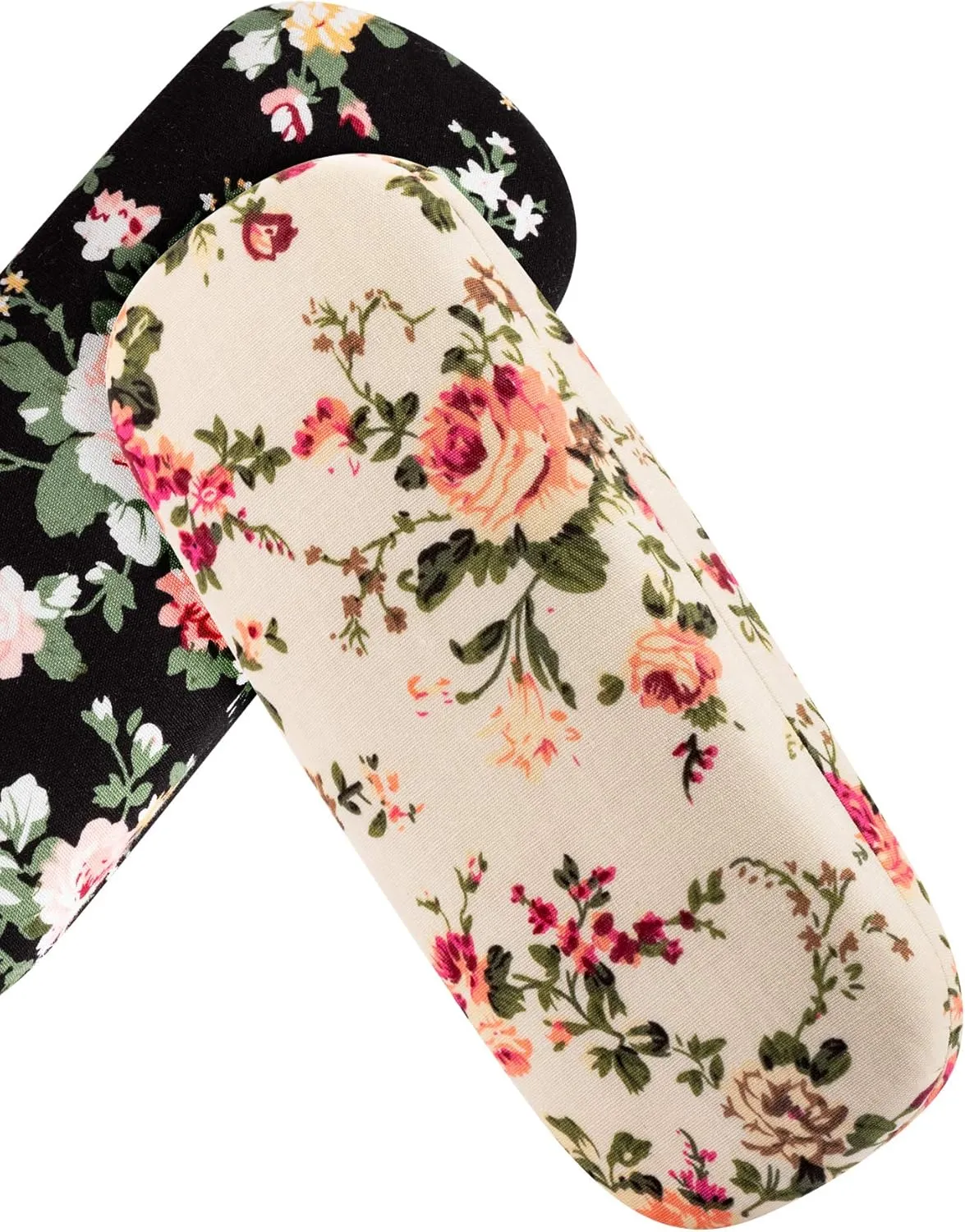 Weewooday 2 pcs hard shell glasses case Flower Glasses for Women Floral Retro Portable Eyeglass Box