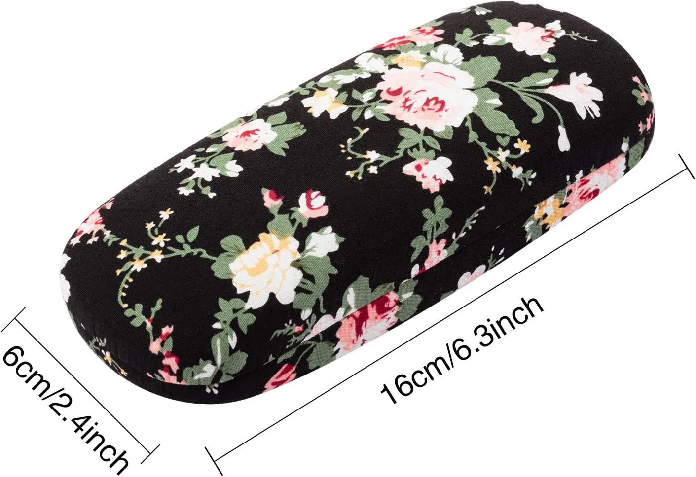 Weewooday 2 pcs hard shell glasses case Flower Glasses for Women Floral Retro Portable Eyeglass Box