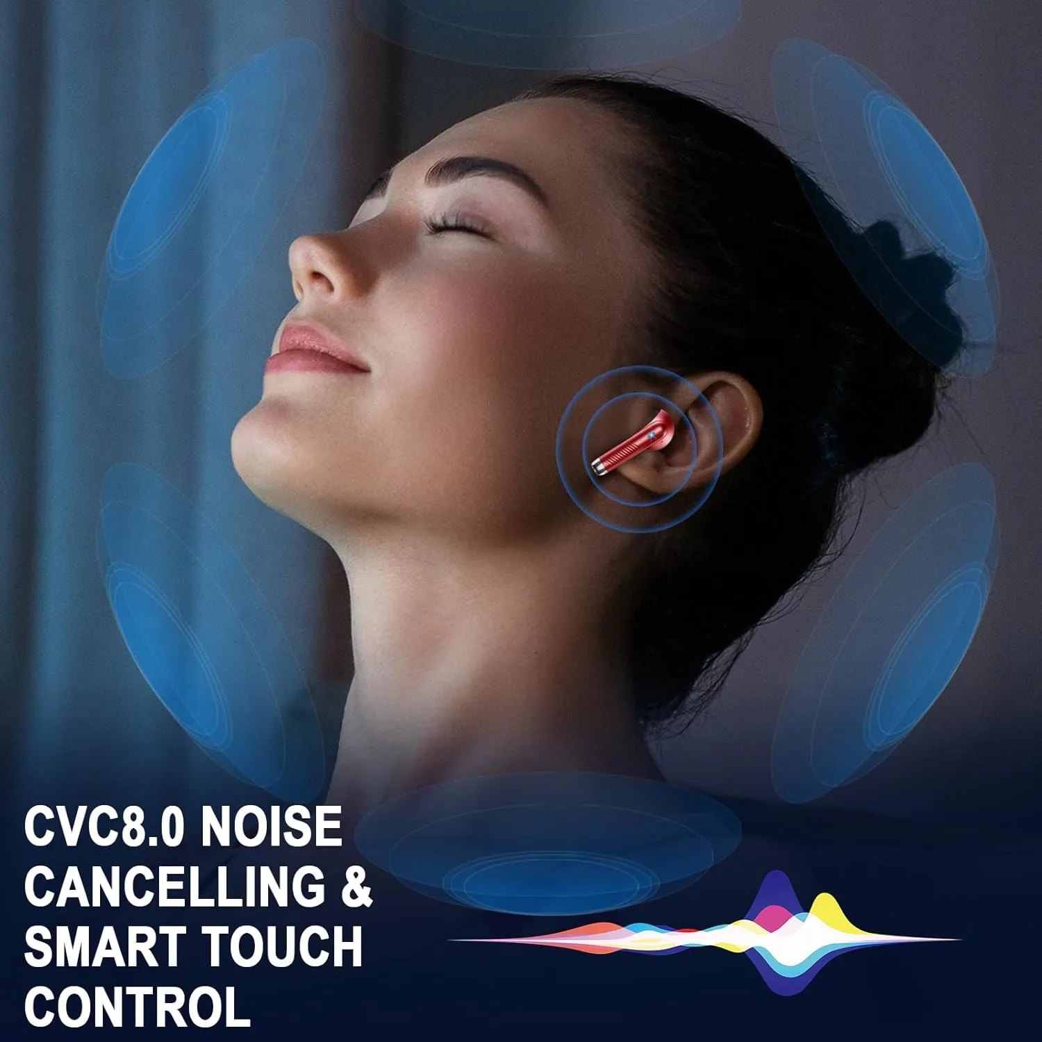 Wireless Earbuds, Bluetooth 5.4 Earbuds Stereo Bass, Bluetooth Headphones in Ear Noise Cancelling Mic, USB C Sports Earphones IP7 Waterproof, 40H Playtime Mini Charging Case Ear Buds for Android iOS