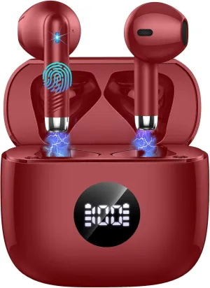 Wireless Earbuds, Bluetooth 5.4 Earbuds Stereo Bass, Bluetooth Headphones in Ear Noise Cancelling Mic, USB C Sports Earphones IP7 Waterproof, 40H Playtime Mini Charging Case Ear Buds for Android iOS