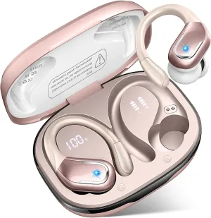 Wireless Earbuds Sport, Bluetooth 5.4 Headphones 2025 Bluetooth Earbuds with 75Hrs Stereo, 4 ENC Mic, Over-Ear Buds with Earhooks Noise Canceling Earphones , IP7 Waterproof Headset for Workout/Running